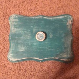 blue hanger holder